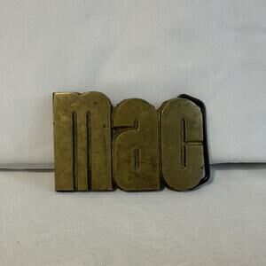 Solid Brass Mac Belt Buckle 1978 Western Trucker Nickname
